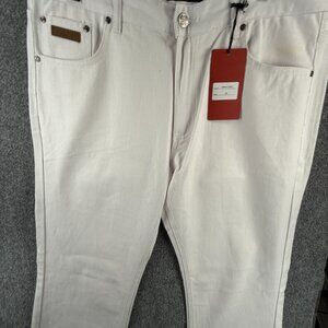 NWD Red Ape Men Denim Jeans White Size 36 (~38) Cotton Urban Logo Straight Leg